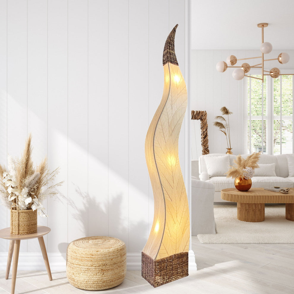 Eangee Flame Giant Floor Lamp, Natural