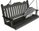 Cedar Royal English Porch Swing, Charcoal Stain, 4 Foot