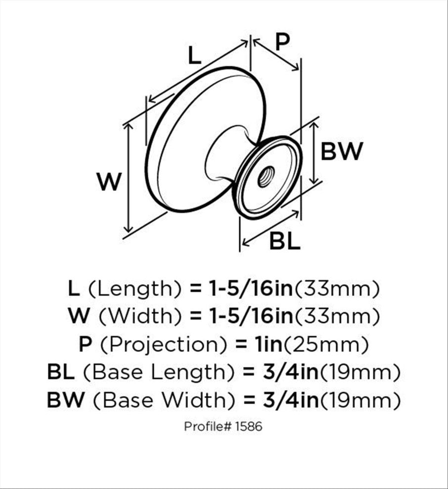 Amerock Inspirations Ring Cabinet Knob, Set of 10, Satin Nickel