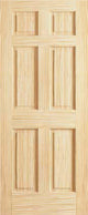 Kimberly Bay Interior Door Colonial 6-Panel, 1.375"x30"x80"