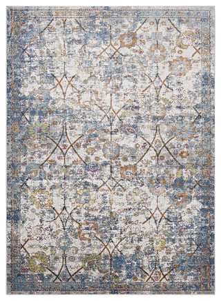 Minu Distressed Floral Lattice 5x8 Area Rug