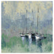 "Boats in the Harbor II" Digital Paper Print by Silvia Vassileva, 32"x32"
