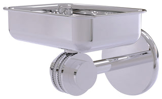 Satellite Orbit Two Wall Mount Soap Dish With Dotted Accents, Polished Chrome