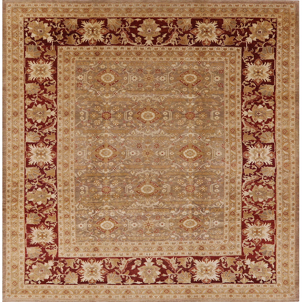 Ahgly Company Indoor Square Mid-Century Modern Area Rugs, 4' Square