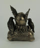Norse God Odin in Winged Helm with Ravens Statue