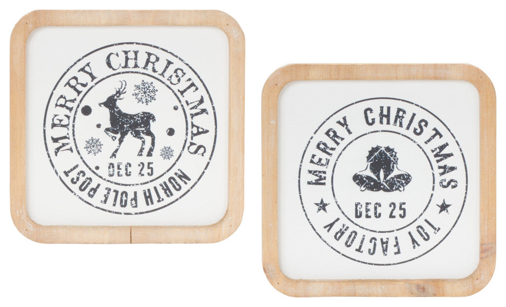Holiday Mail Stamp Plaque, 12-Piece Set
