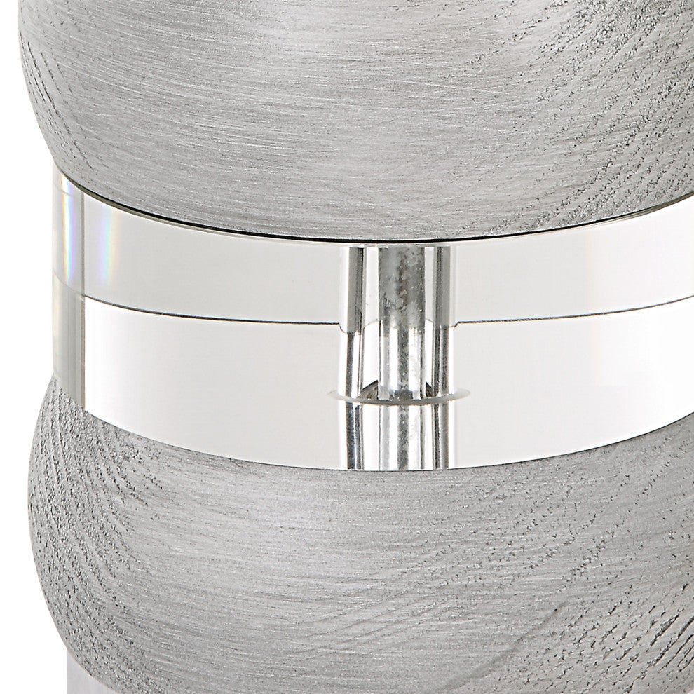 Uttermost Band Together Crystal and Wood Table Lamp