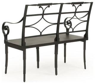 Ranier Metal Bench, Dark Gray