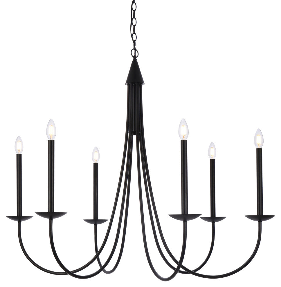 Chloe 42" Pendant, Black