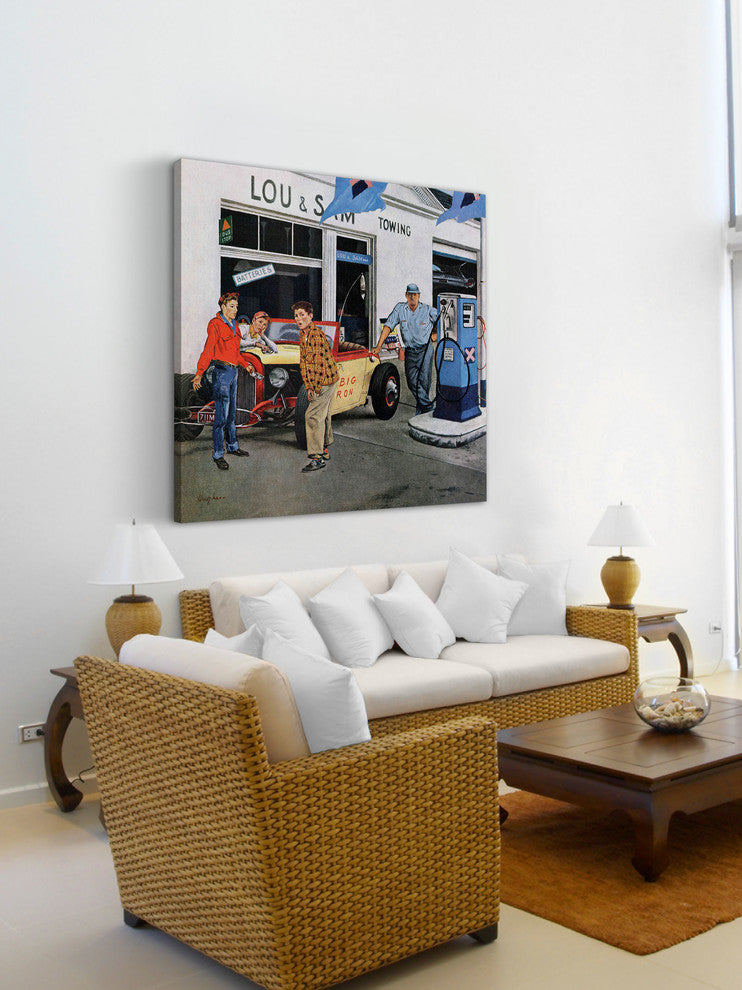 "Gas Money" Painting Print on Canvas by George Hughes
