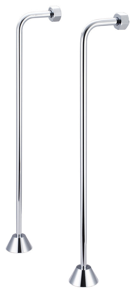 Single Offset Supply For Clawfoot Or Elegant Tubs, Chrome