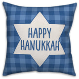 Buffalo Check Star of David 20"x20" Throw Pillow Cover