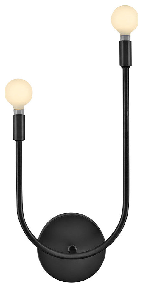 Lark Cora Large Two Light Sconce, Black
