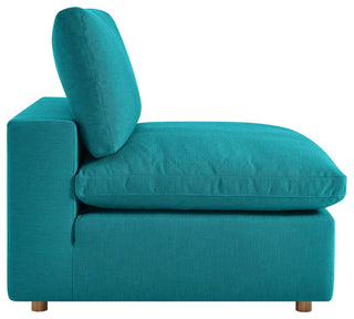 Commix Down Filled Overstuffed 5-Piece Sectional Sofa, Teal