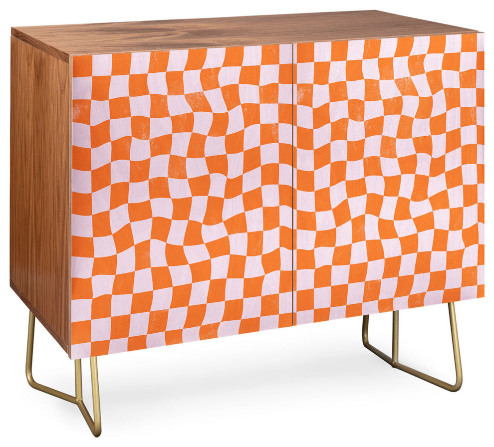Avenie Warped Checkerboard Credenza