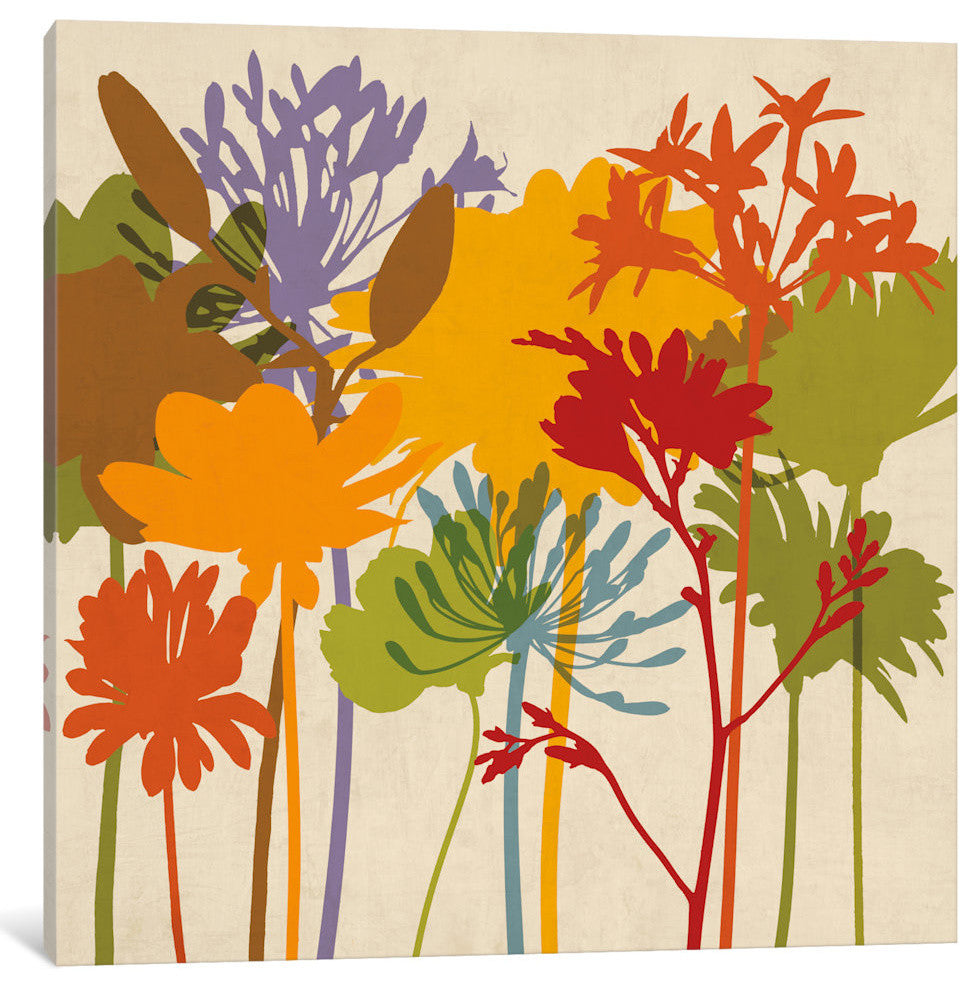 "Colorful Bloom II" by Erin Lange, Canvas Print, 26"x26"