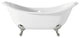 Cheviot Products Regency Cast Iron Bathtub With Faucet Holes, Chrome