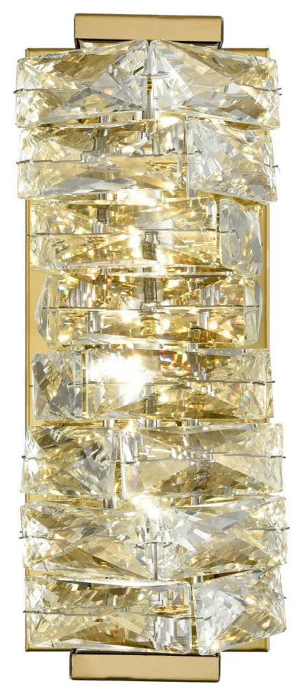 Modern Crystal LED Wall Light Gold