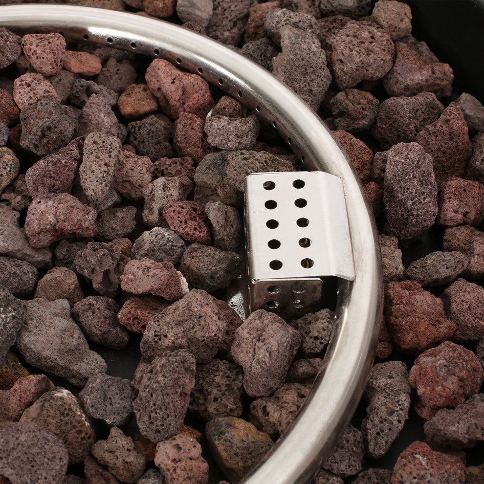 Riga Outdoor 50,000 BTU Circular Fire Pit, No Tank Holder