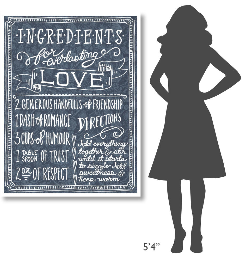 "Ingredients For Life Ditzy Floral Blue III" Paper Print by Mary Urban, 38"x50"