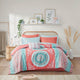 Intelligent Design Loretta Boho Comforter Set With Bed Sheets, Coral