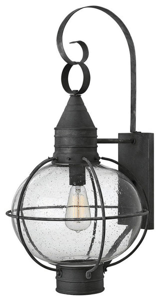 Hinkley Cape Cod 26.75" Large Outdoor Wall Mount Onion Lantern, Aged Zinc
