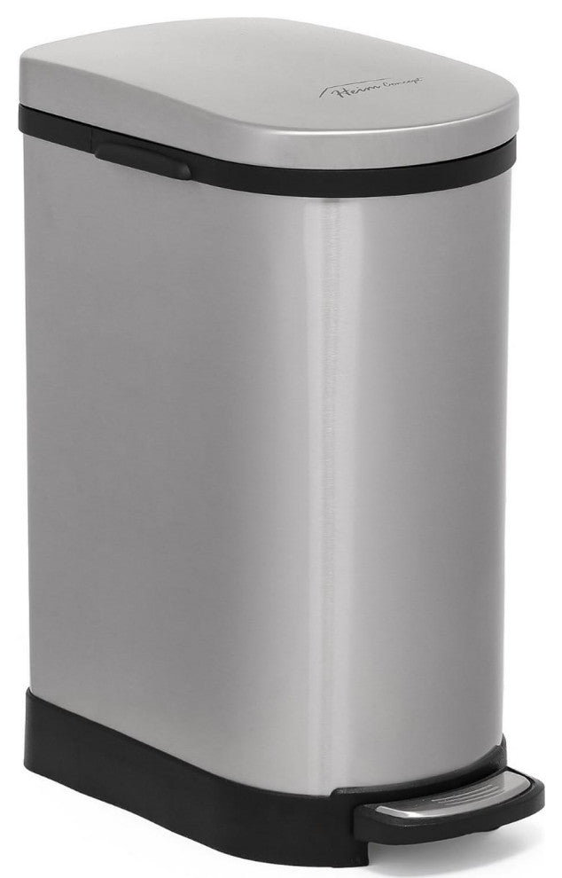 Heim Concept Step Trash Can With Slow Down Close, 2.6-Gallon, Stainless Steel