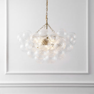 Safavieh Couture Betty Glass Bubbles Chandelier, Brass/Clear