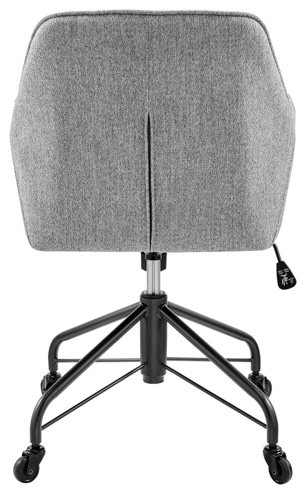 Thompson Fabric Swivel Office Arm Chair, Strata Gray
