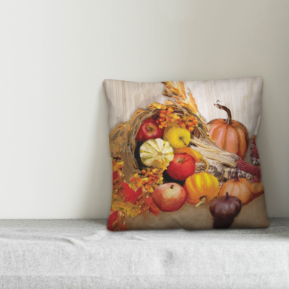Harvest Painterly 18"x18" Throw Pillow