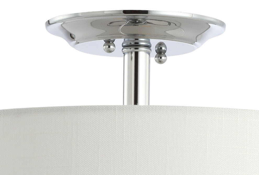 Marc 15" Metal LED Semi-Flush Mount, Chrome
