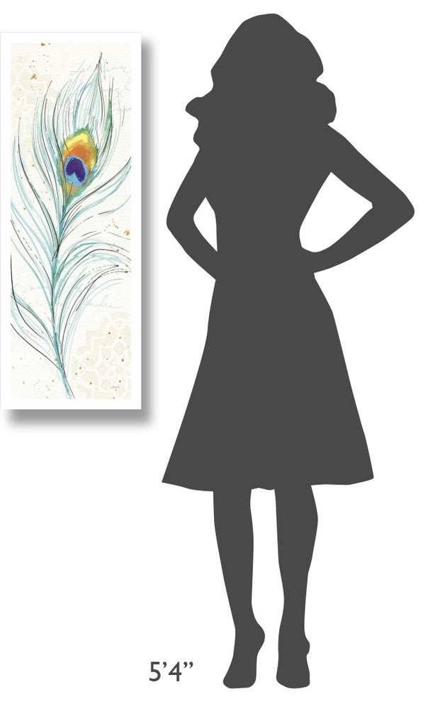 "Peacock Garden V" Digital Paper Print by Anne Tavoletti, 14"x38"