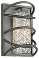Woodbridge Lighting Loop Wall Sconce Black, White Mosaic Glass