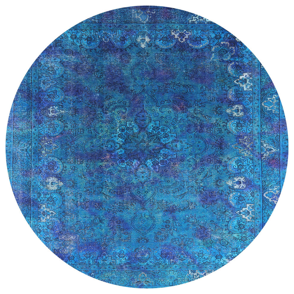 Ahgly Company Indoor Round Mid-Century Modern Area Rugs, 8' Round