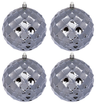 Shiny Diamond Bauble Christmas Ornament , Lilac, 4.75"