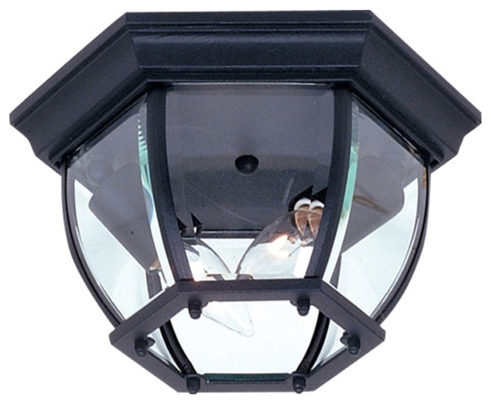 Artcraft Lighting AC8096BK Classico Outdoor Hexagonal Ceiling Mount, Black