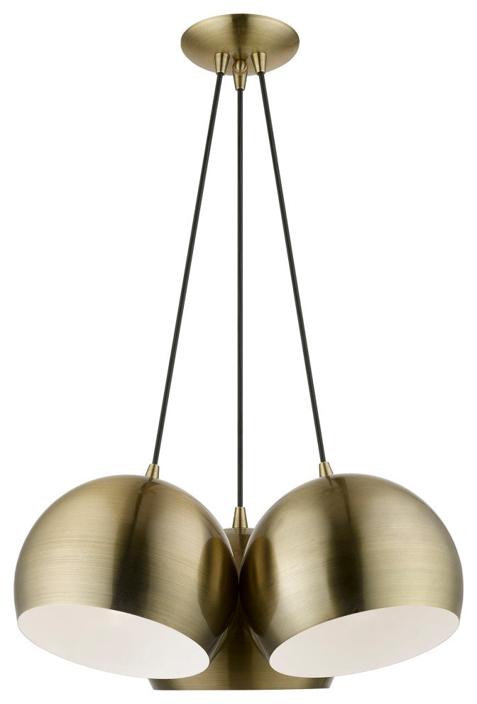 Livex Lighting 3 Light Antique Brass Multi Pendant