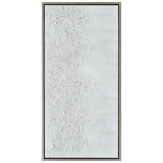 White Snow B Textured Metallic Hand Painted Wall Art Framed Canvas