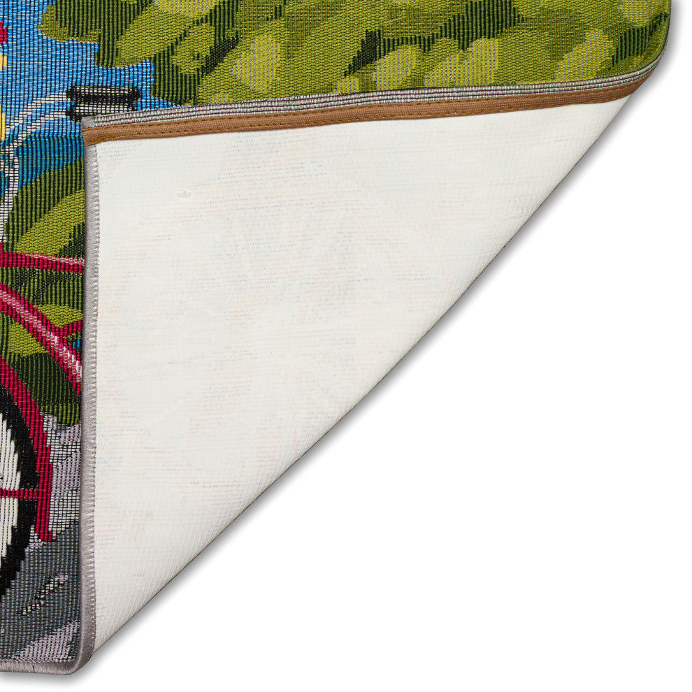 Esencia Summer Ride Indoor/Outdoor Mat Blue 2'x2'10"
