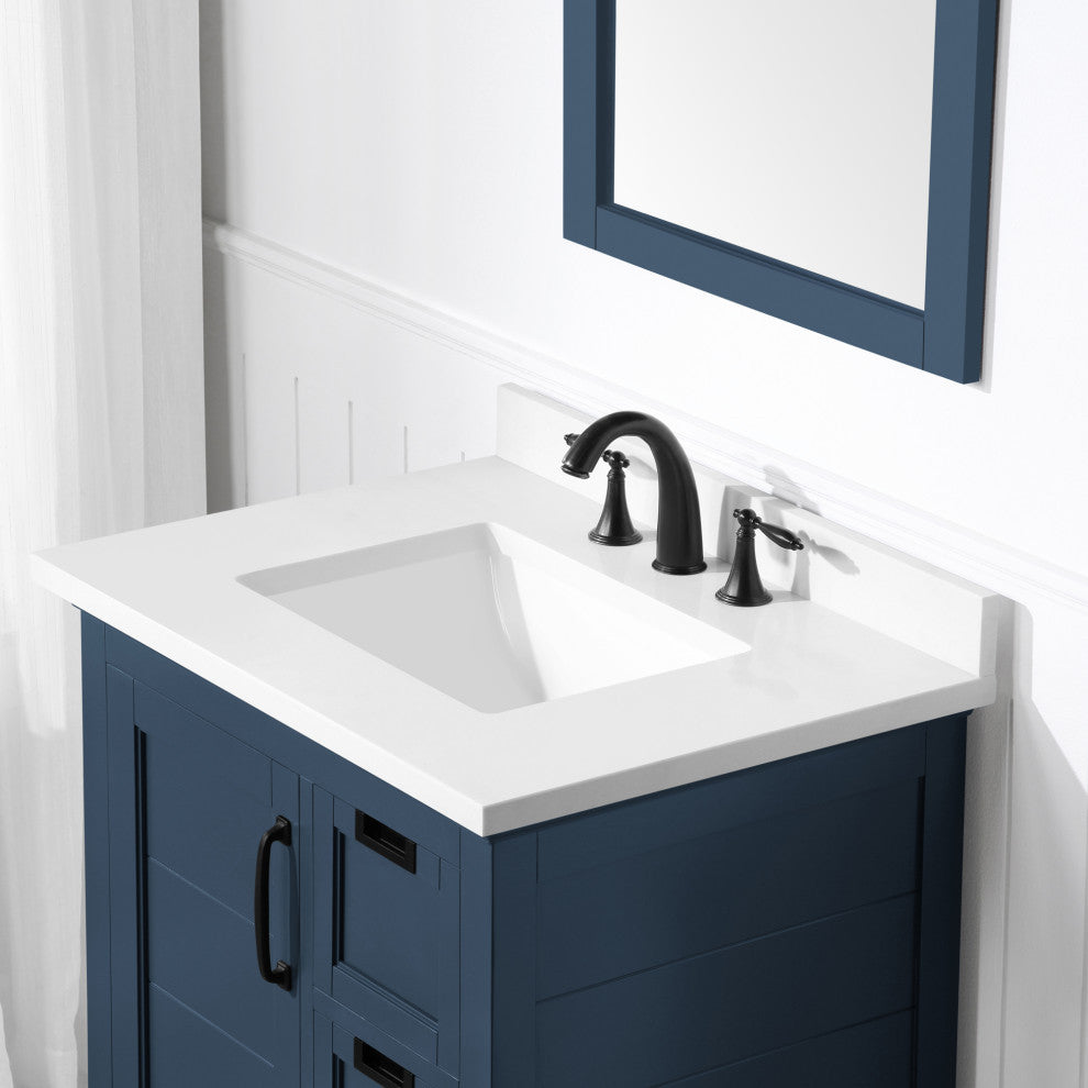 Ove Decors Pembroke 30 in. Single Sink Bathroom Vanity in Greyish Blue