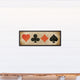 Card Suites 12"x36" Black Framed Print on Canvas