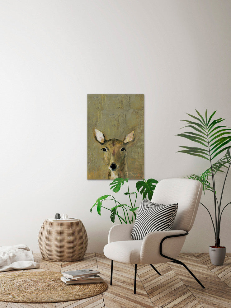 "Oh My Deer" Painting Print on Wrapped Canvas, 12"x18"