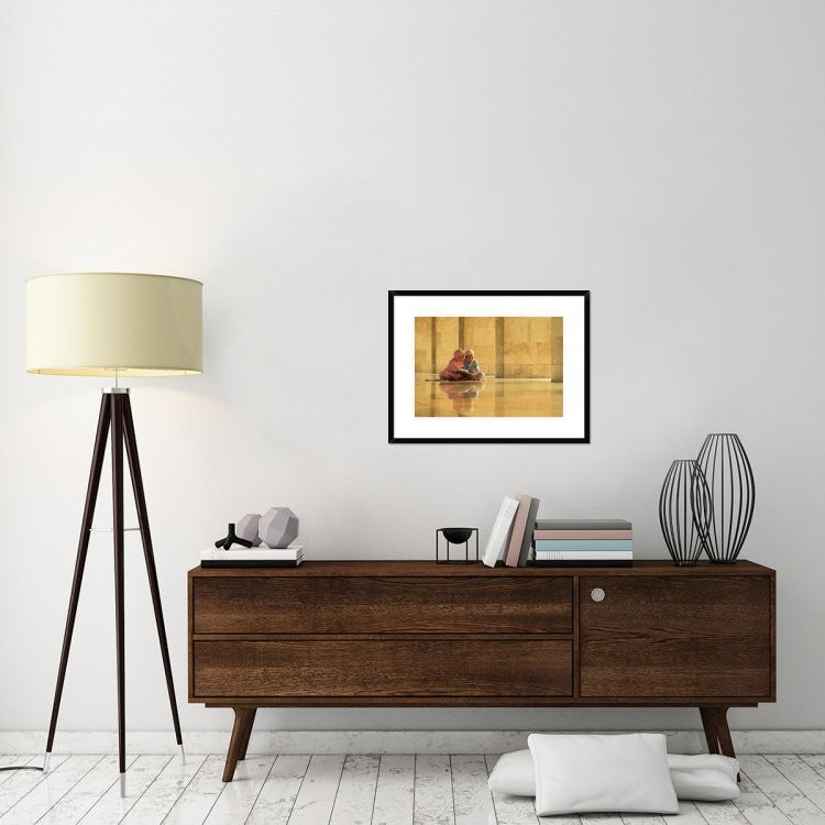 "Learning" Framed Digital Print by Hedianto Hs, 30x22"