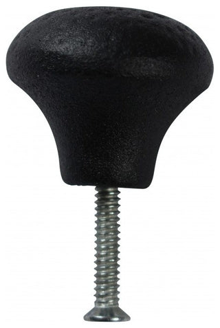 Antique Round Kitchen Cabinet Knobs Black Wrought Iron 1.25" D Pack of 10