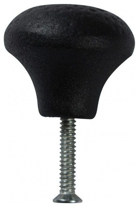Antique Round Kitchen Cabinet Knobs Black Wrought Iron 1.25" D Pack of 10