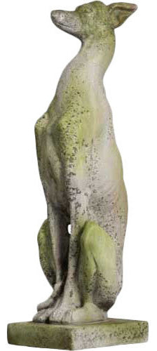Whippet Dog On Base 30" Garden Animal Statue