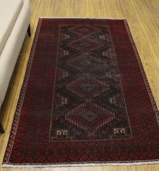Semi Antique Ibrahim Red Rug, 3'9x6'5