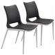 Cradle White Faux Leather Side or Dining Chairs Set of 2