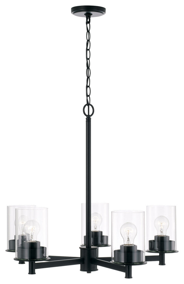 Capital Lighting 446851-532 Mason 5 Light 26"W Chandelier - Brushed Nickel