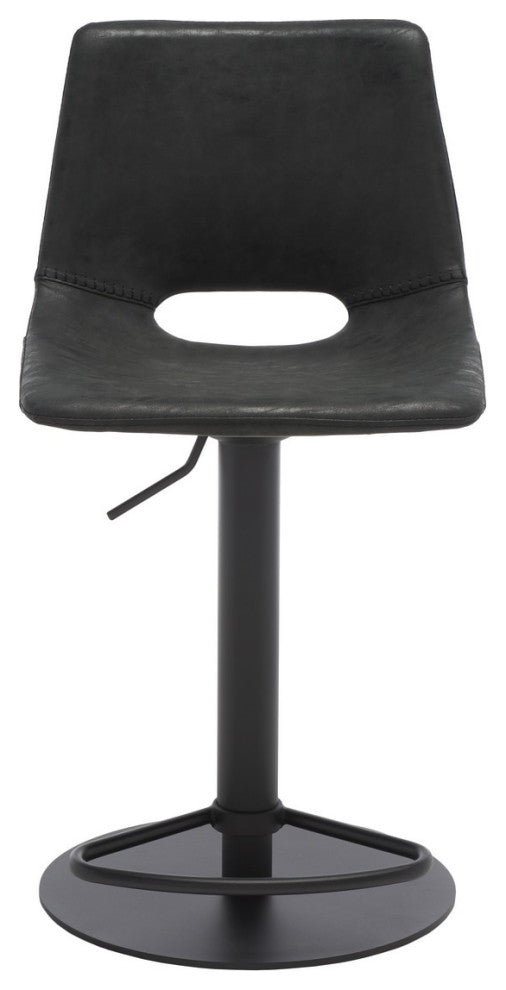 Safavieh Freya Gas Lift Bar Stool, Black